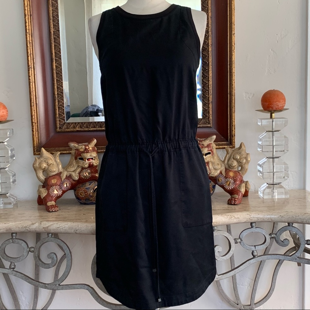 LOU & GREY Sleeveless Drawstring Tencel Dress EUC